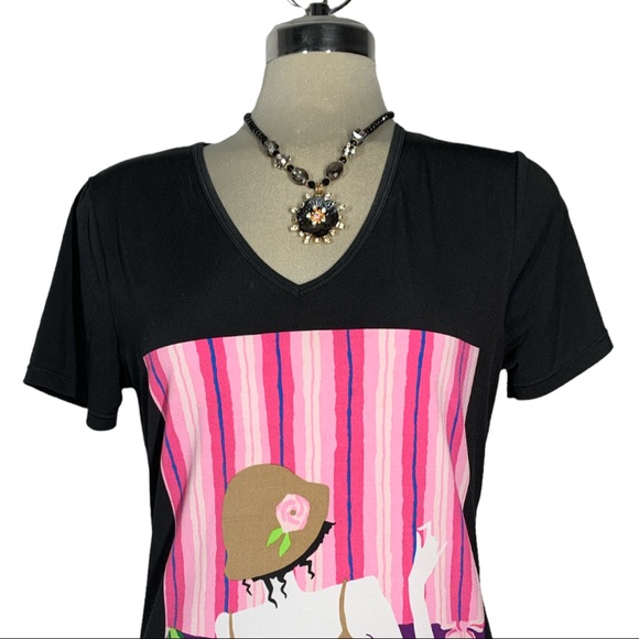 Peter Nygard Embellish Black Top Size S - Picture 4 of 8